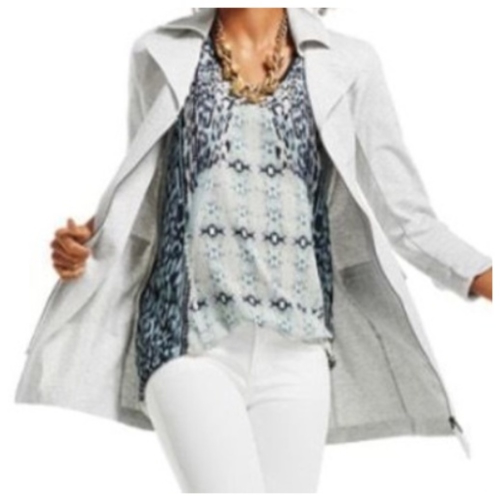 Cabi #253 Blue Print Blouse Top | S